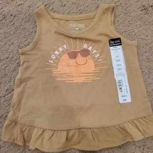 Okie Dokie Sunny Days Kids Tank Top - Brown